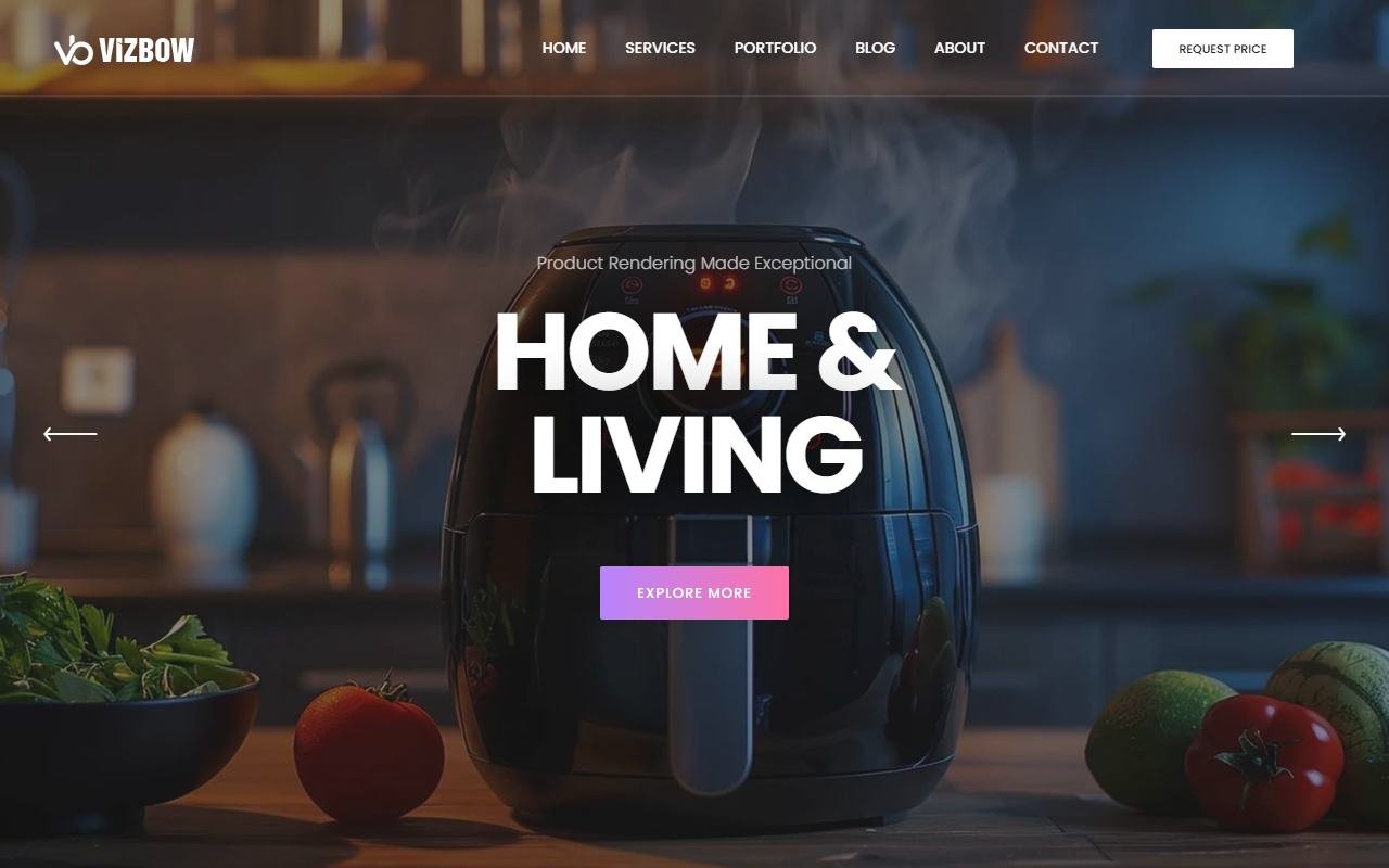 Homepage of Vizbow as it appeared in September 2026